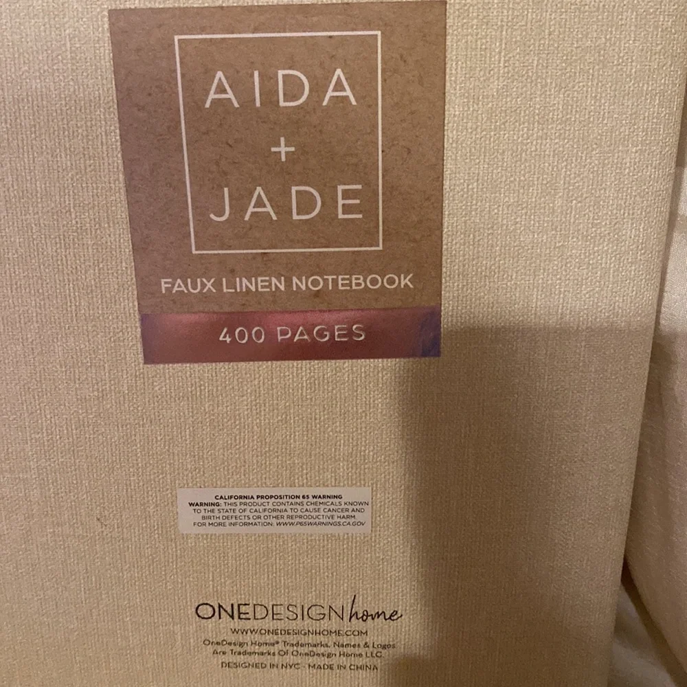 ~Aida + Jade~ “Empower Women” Faux Linen Notebook